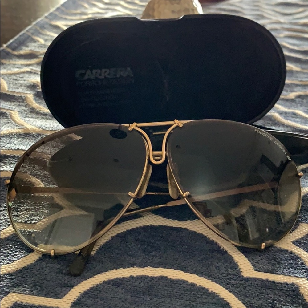 Porsche Carerra sunglasses; orig case & lenses.